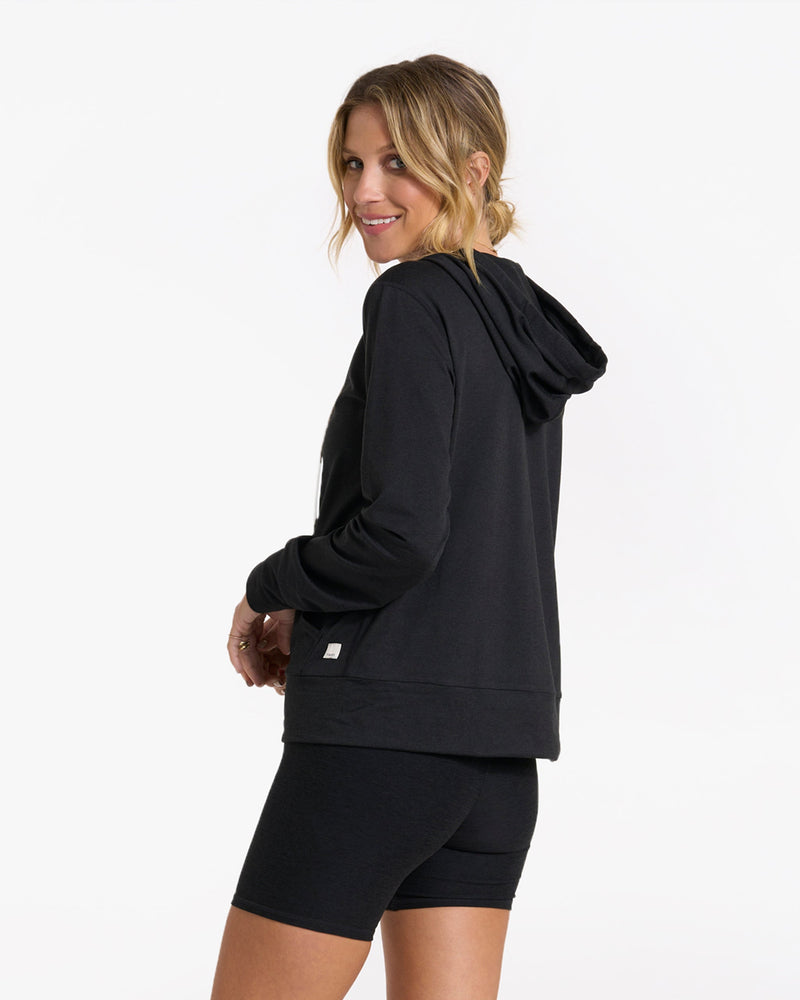 Vuori Halo 2.0 Performance Hoodie - Women's M Black Heather