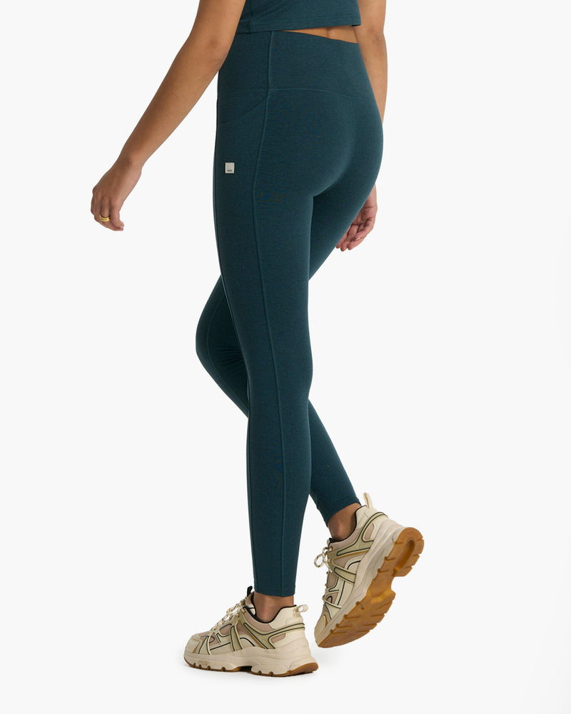 Vuori Womens Black Gray Space Dye Contrast Athletic Leggings Size