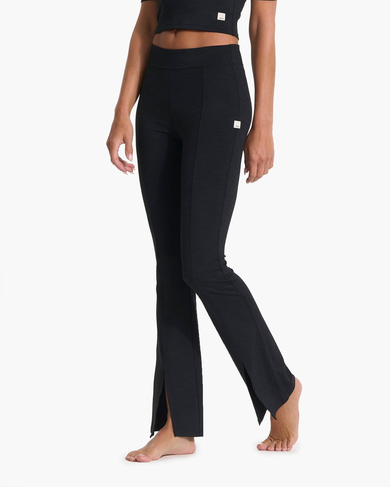 New NWT Vuori Lux Rib Split Bootcut Black Womens Size Small Leggings Yoga  Pants