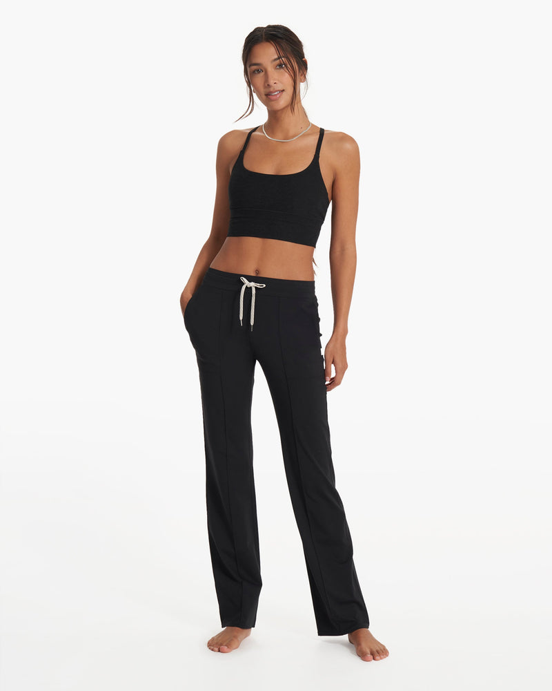 FILA Women's Straight-Leg Charcoal Grey Cotton Blend Yoga Pants - Size XS 