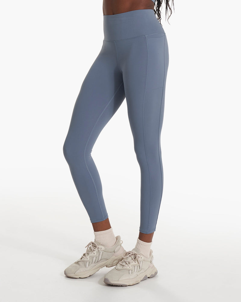 Vuori, Pants & Jumpsuits, Vuori Azure Blue Gray High Rise 78 Length  Stripe Track Leggings