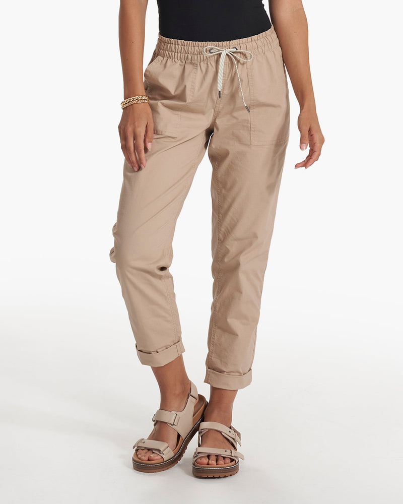Vuori Ripstop Pants Womens Medium Army Green DuraTerra Mid Rise Drawcord  Pockets