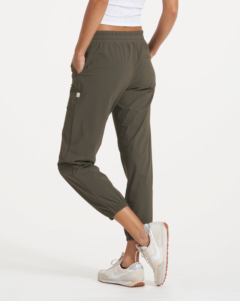 Vuori Miles Ankle Pants Womens Small VW404 Oregano Green Stretch Elastic  Waist for sale online