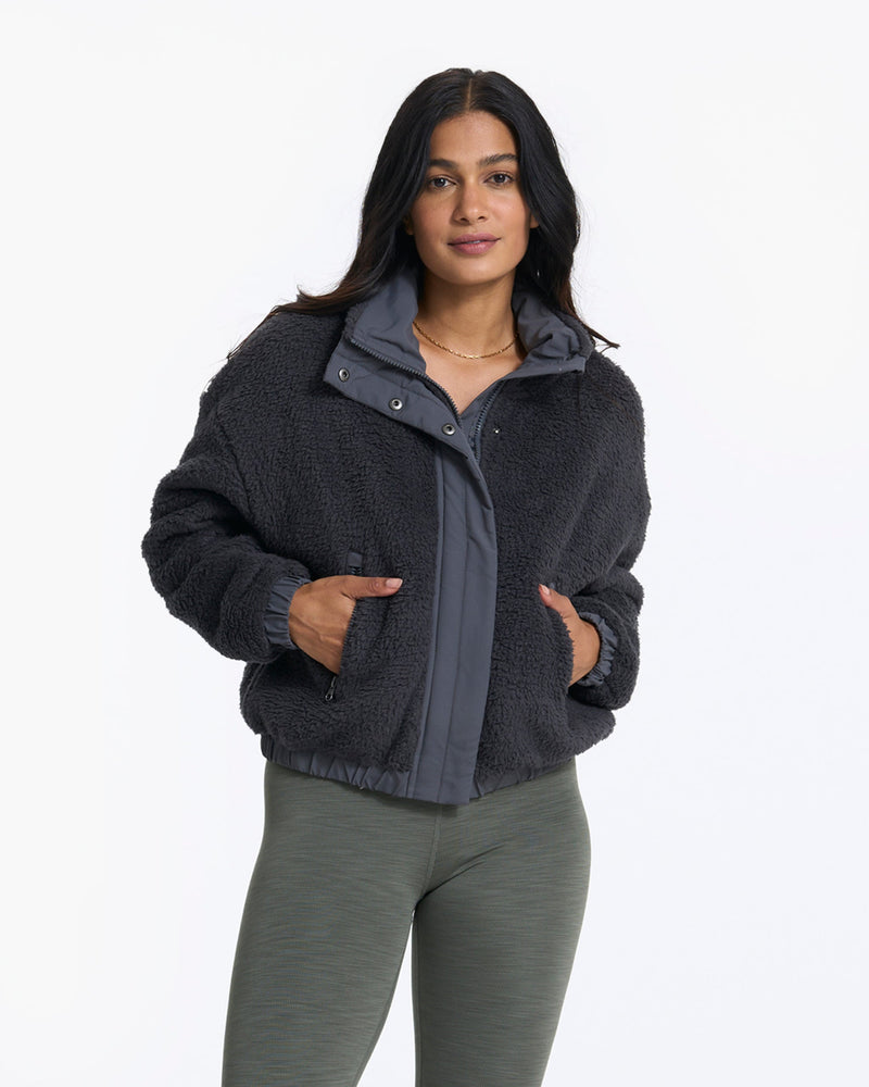 Cozy Sherpa Jacket | Charcoal Cozy Jacket | Vuori Clothing