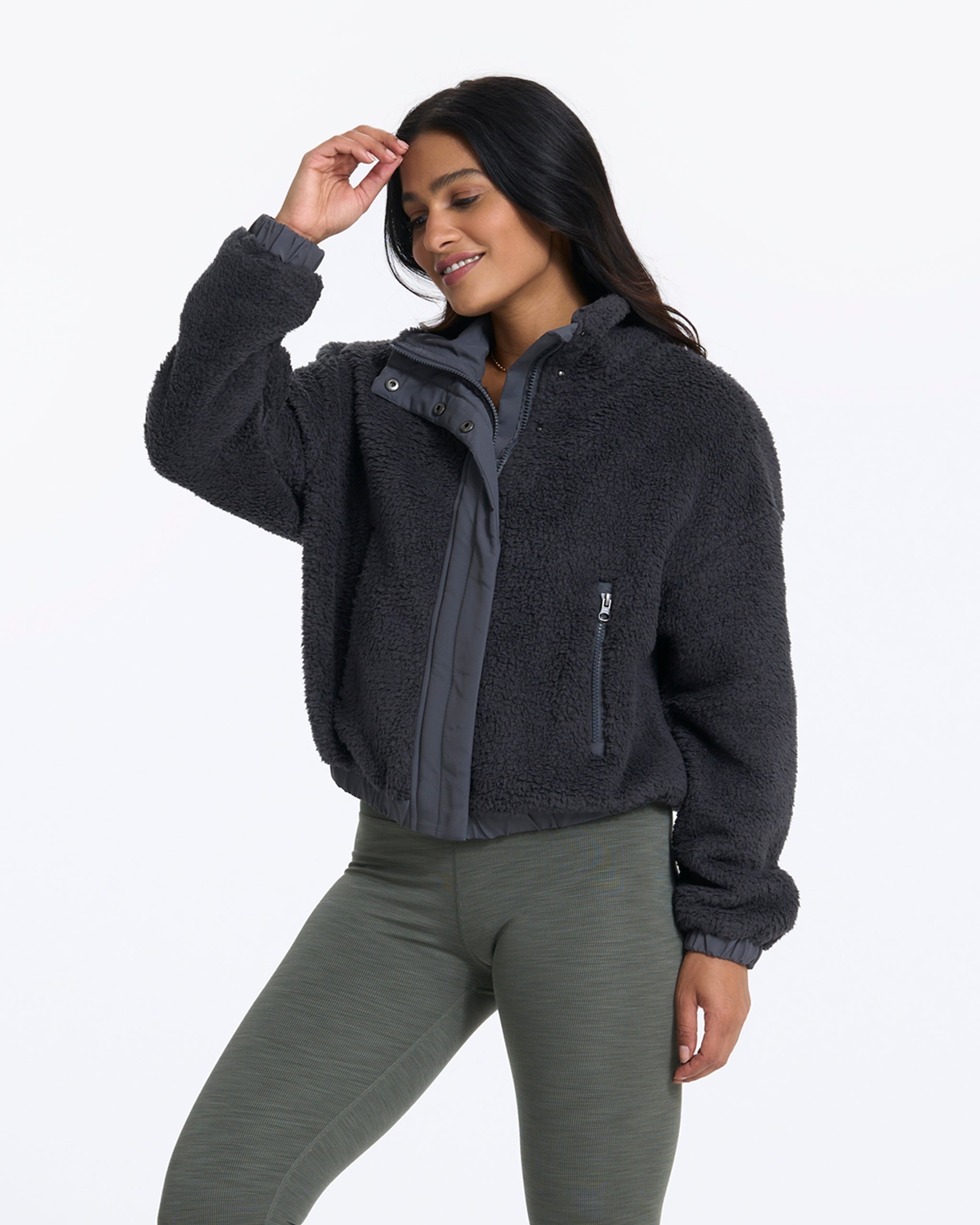 Cozy Sherpa Jacket | Charcoal Cozy Jacket | Vuori Clothing