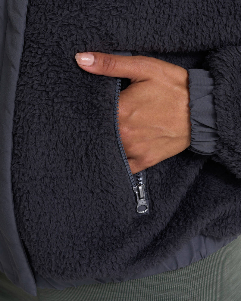 Cozy Sherpa Hybrid Zip Jacket