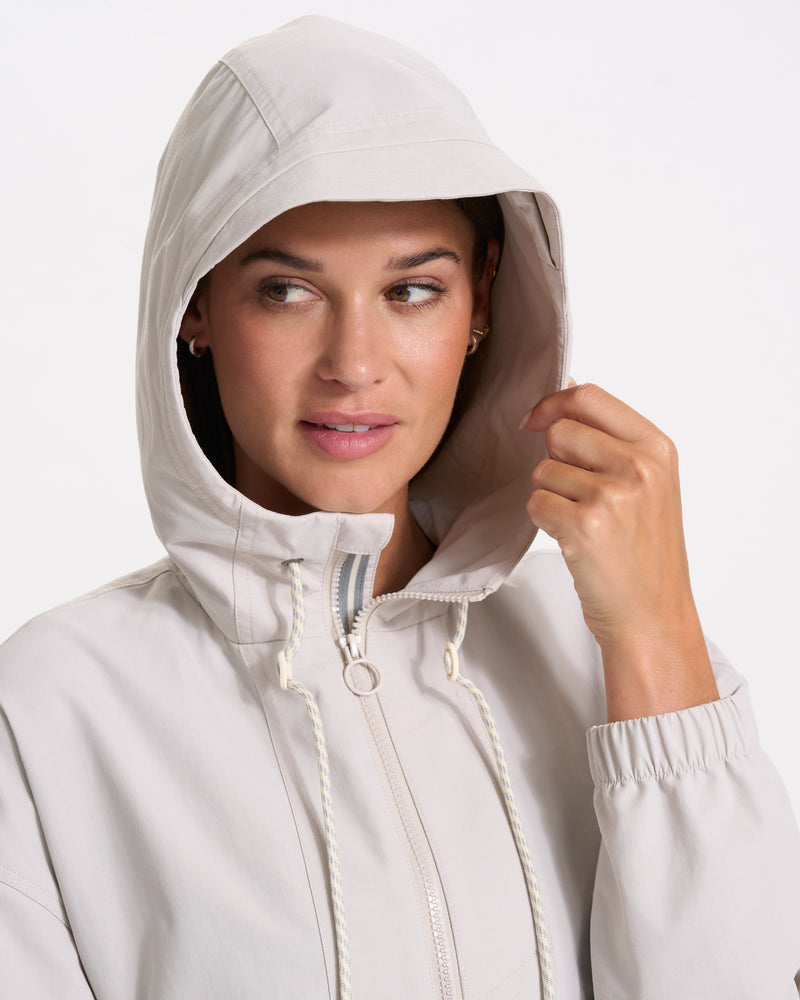 Elijo Rain Jacket, Women's White Water-Resistant Jacket