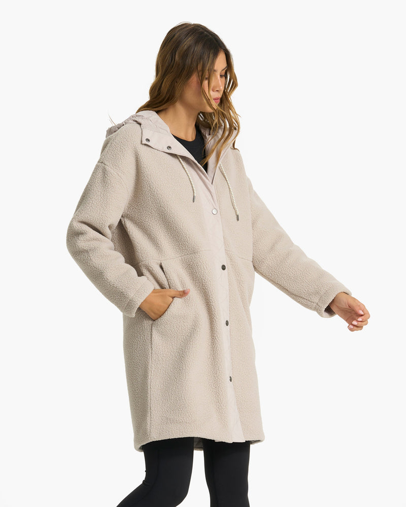 Sherpa Hooded Trench | Dark Salt Oversized Trench Coat | Vuori