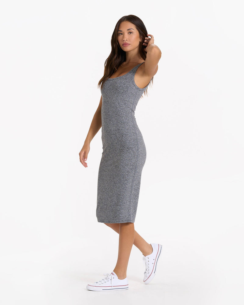 Charcoal Mix Tall Long Sleeve Bodycon Tee Shirt Dress For Women – American  Tall