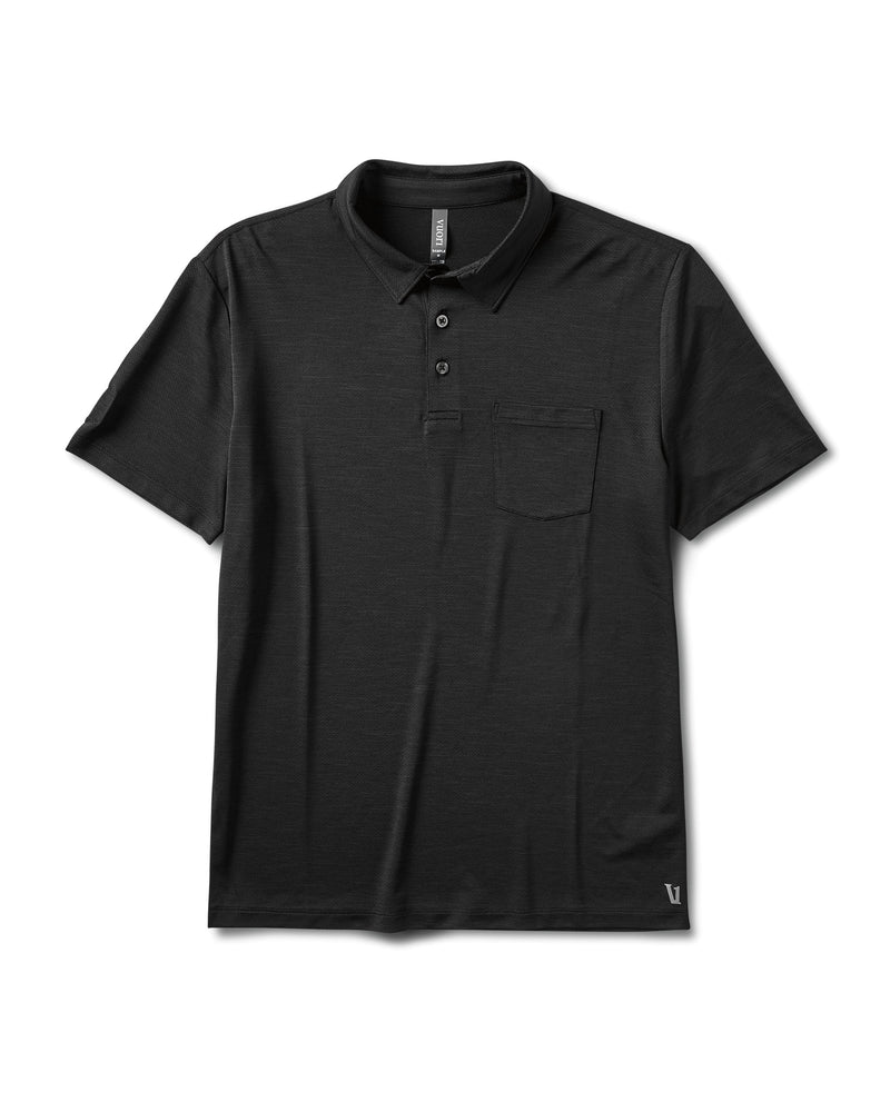 Zephyr Polo | Black Heather | Vuori