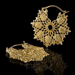 22K Gold Plated Hoop Earrings Ear Weights- Copo