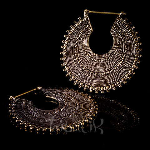 Brass Ear Weights / Large Earrings - Devotion.