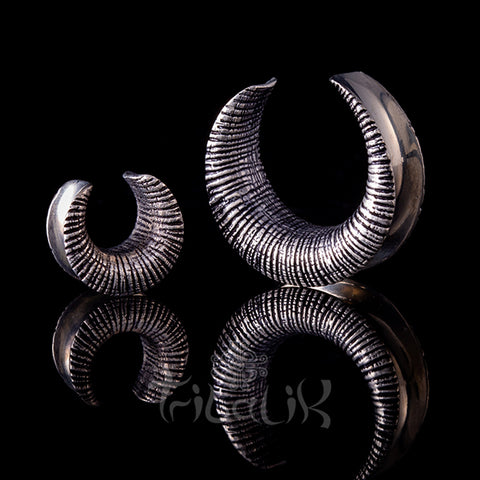 Silver Plated Brass Ear Saddles - Raw