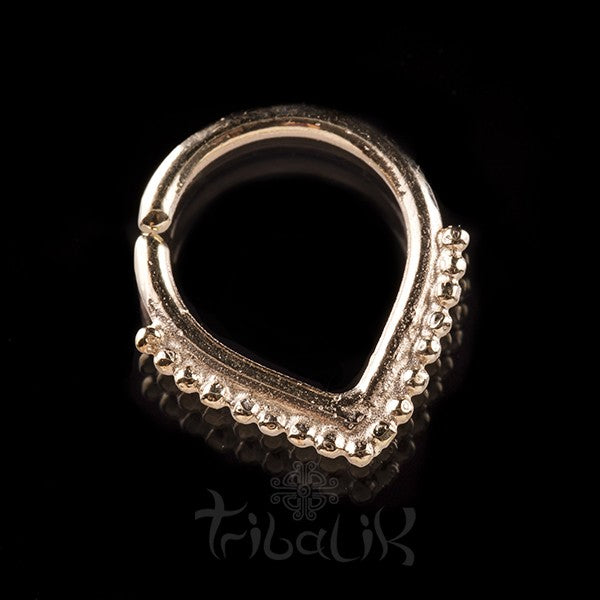 Teardrop 14k Solid Gold Septum Ring
