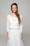Wedding sweater for your bridal gown in ivory and white