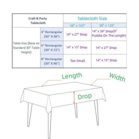 58" x 102" satin tablecloth