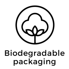 Símbolo de embalaje biodegradable