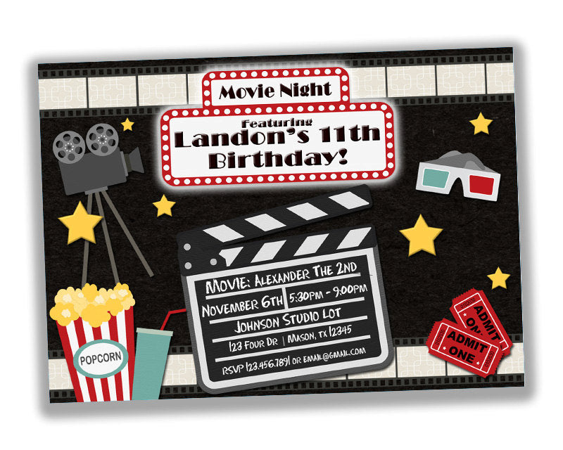 movie invitations