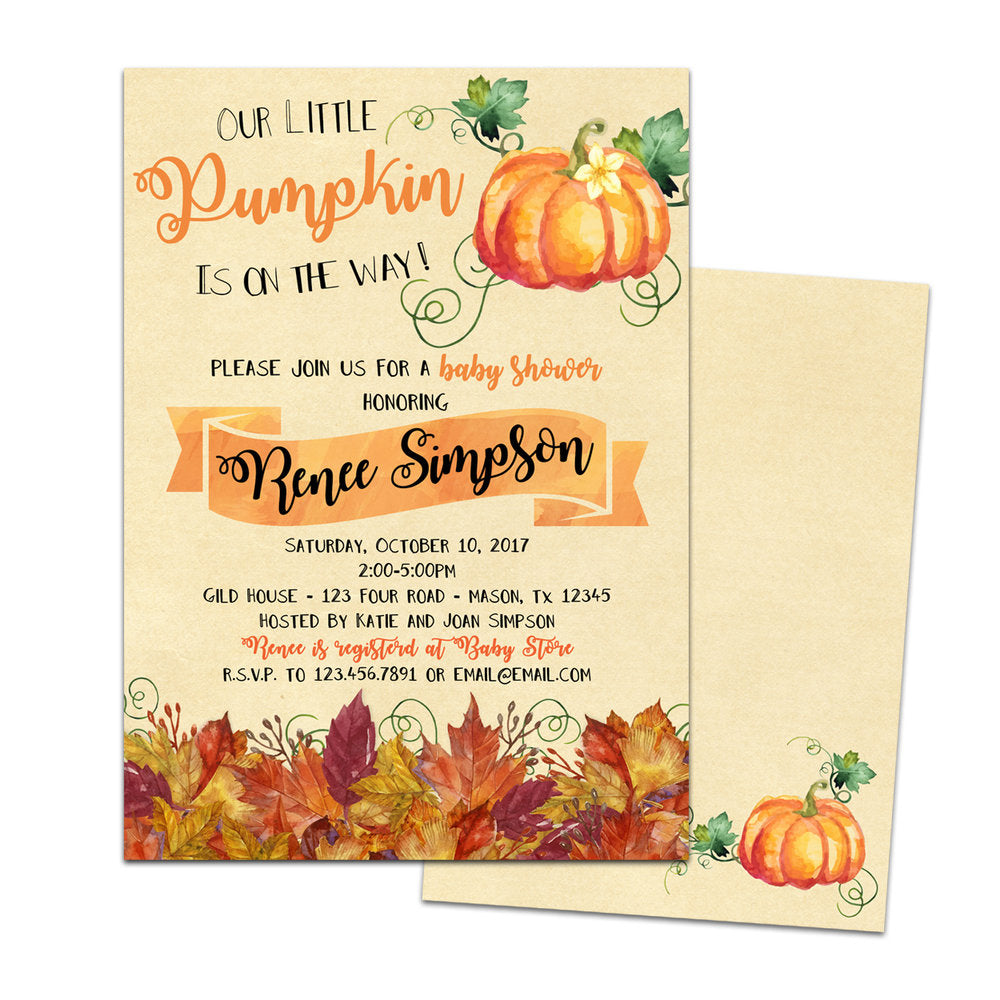 fall baby shower invitations