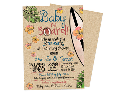 Boy Baby Shower Invitations Party Print Express