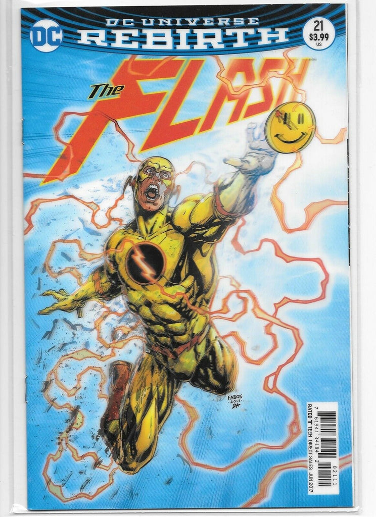 The Flash Rebirth #21 3-D Lenticular Variant The Button Batman Jason F –  Flames of the Phoenix Comics