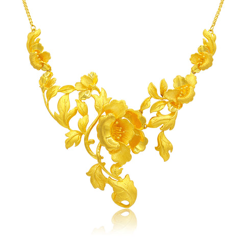 24K Gold Chinese Wedding Necklace