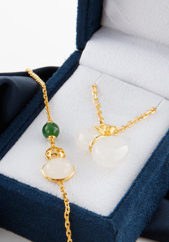 18K RG Medium Diamond Flower Necklace – Lao Feng Xiang Canada