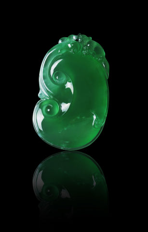 Top quality carved jadeite from Lao Feng Xiang Jewelry