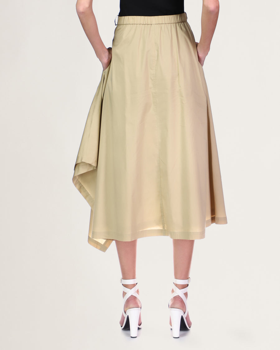 Halston - Mina Cotton Skirt - Khaki
