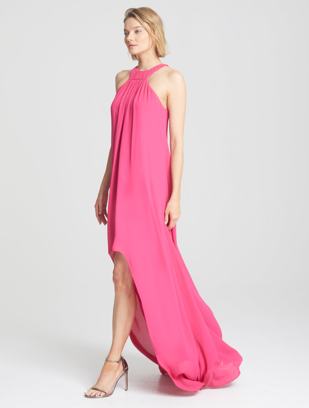 halston heritage pink dress