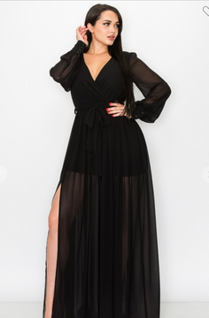 Black formal maxi dress