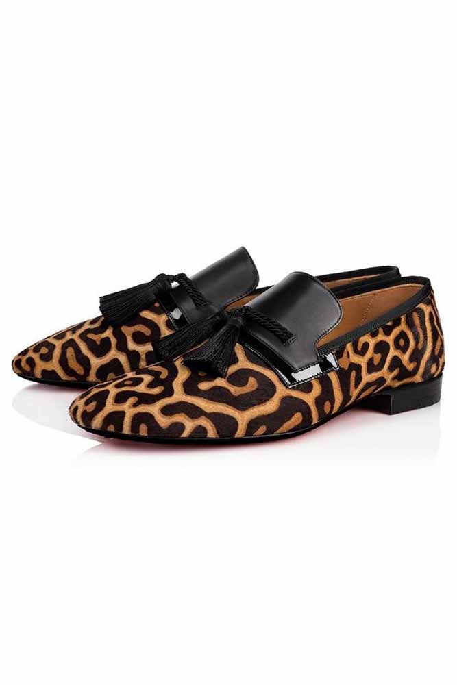 leather leopard shoes