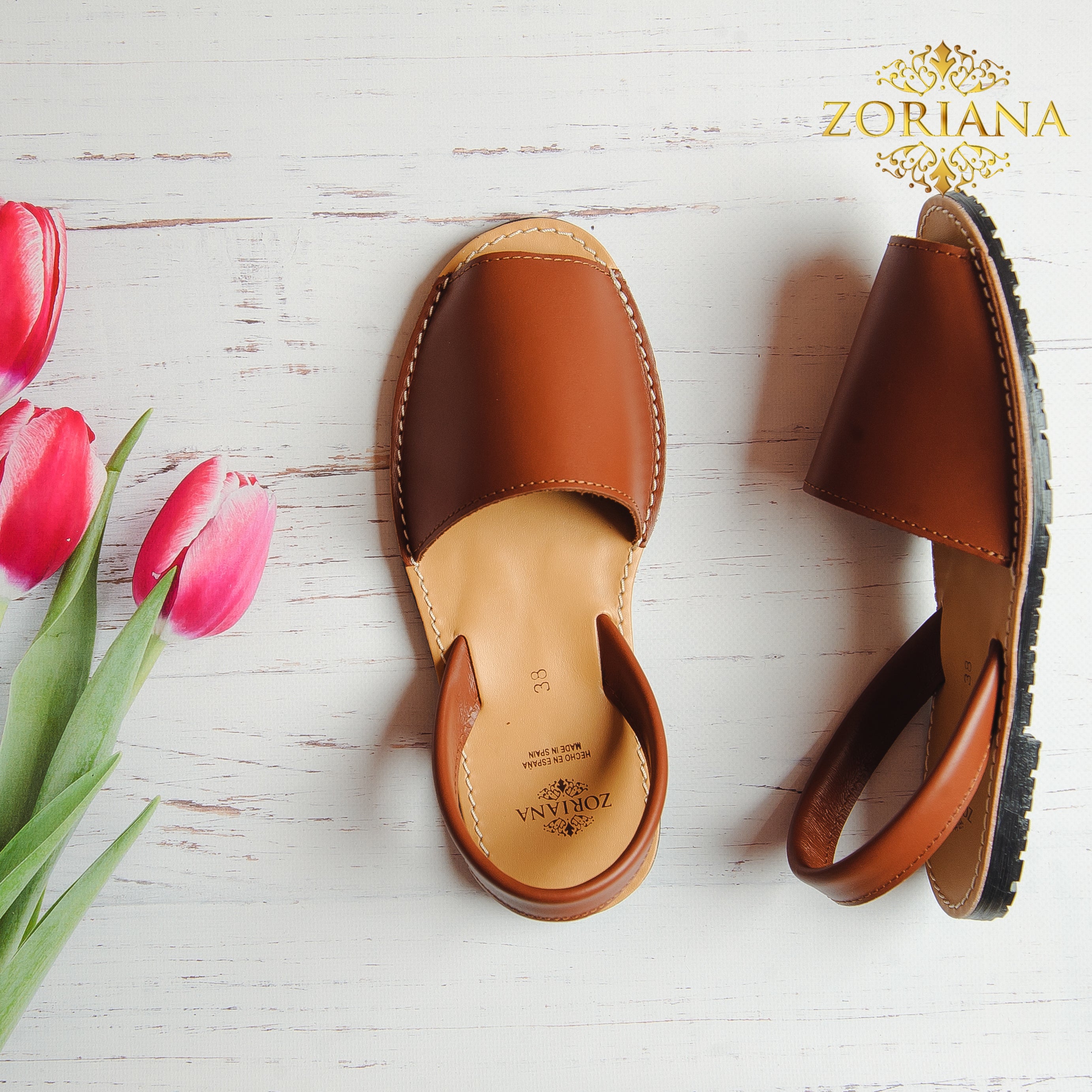 Zoriana Womens Leather Sandals Flat – Casual Slingback Shoes - Sandals –  ZORIANA®