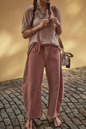 Free People Good Luck Barrel Jeans // Sunsetter - Jenny in the City