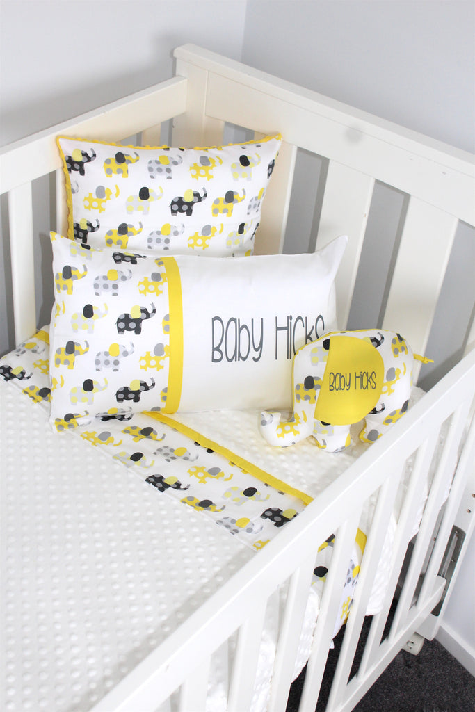 lemon cot bedding