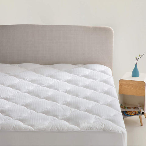 Bedsure Pillow Top Mattress Cover on bed