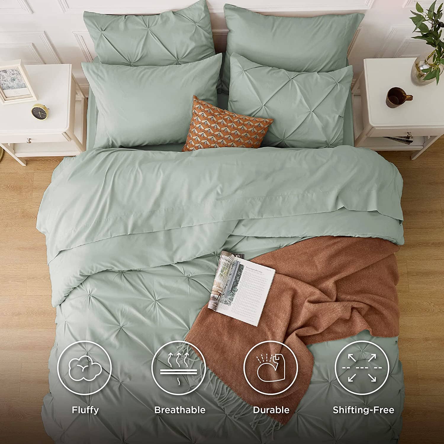  Bedsure Twin Comforter Set Dorm Bedding - Sage Green, Cute  Floral Bedding Comforter Set for Women, Soft Reversible Botanical Flowers  Comforter, 2 Pieces, Includes 1 Comforter & 1 Pillow Sham : Home & Kitchen