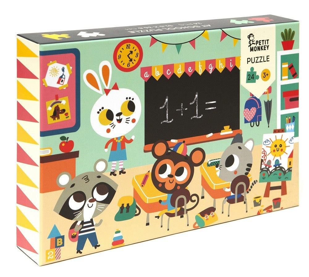 Kwestie Teken dek Petit Monkey • Speelgoed | PUZZEL 48 STUKJES AT SCHOOL – Lioloko