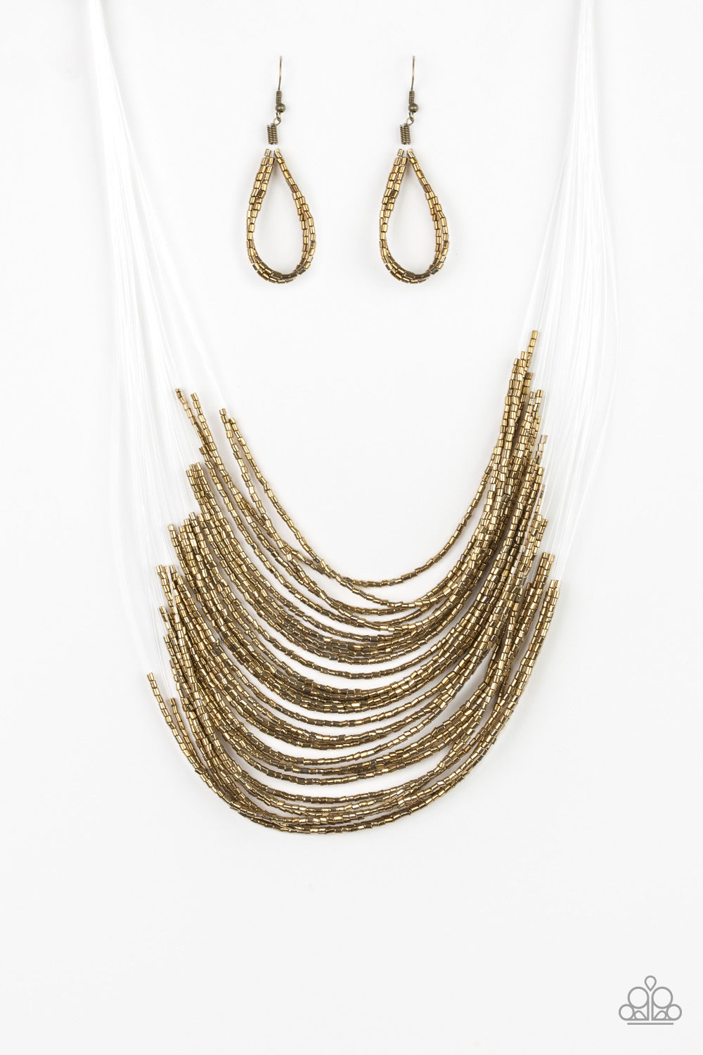 Catwalk Queen Brass Seed Bead Necklace - Paparazzi Accessories Necklac – Divas $5 Bling