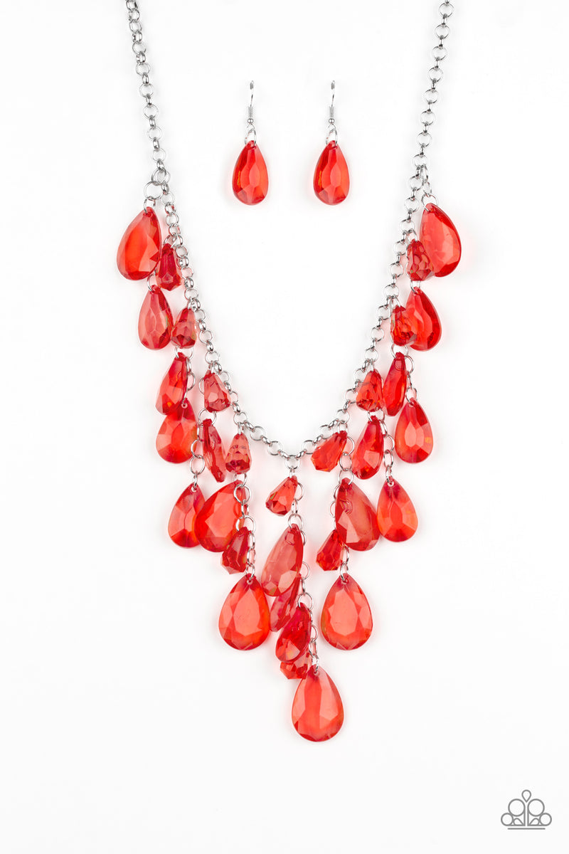 Irresistible Iridescence Red Necklace - Paparazzi Accessories Necklace