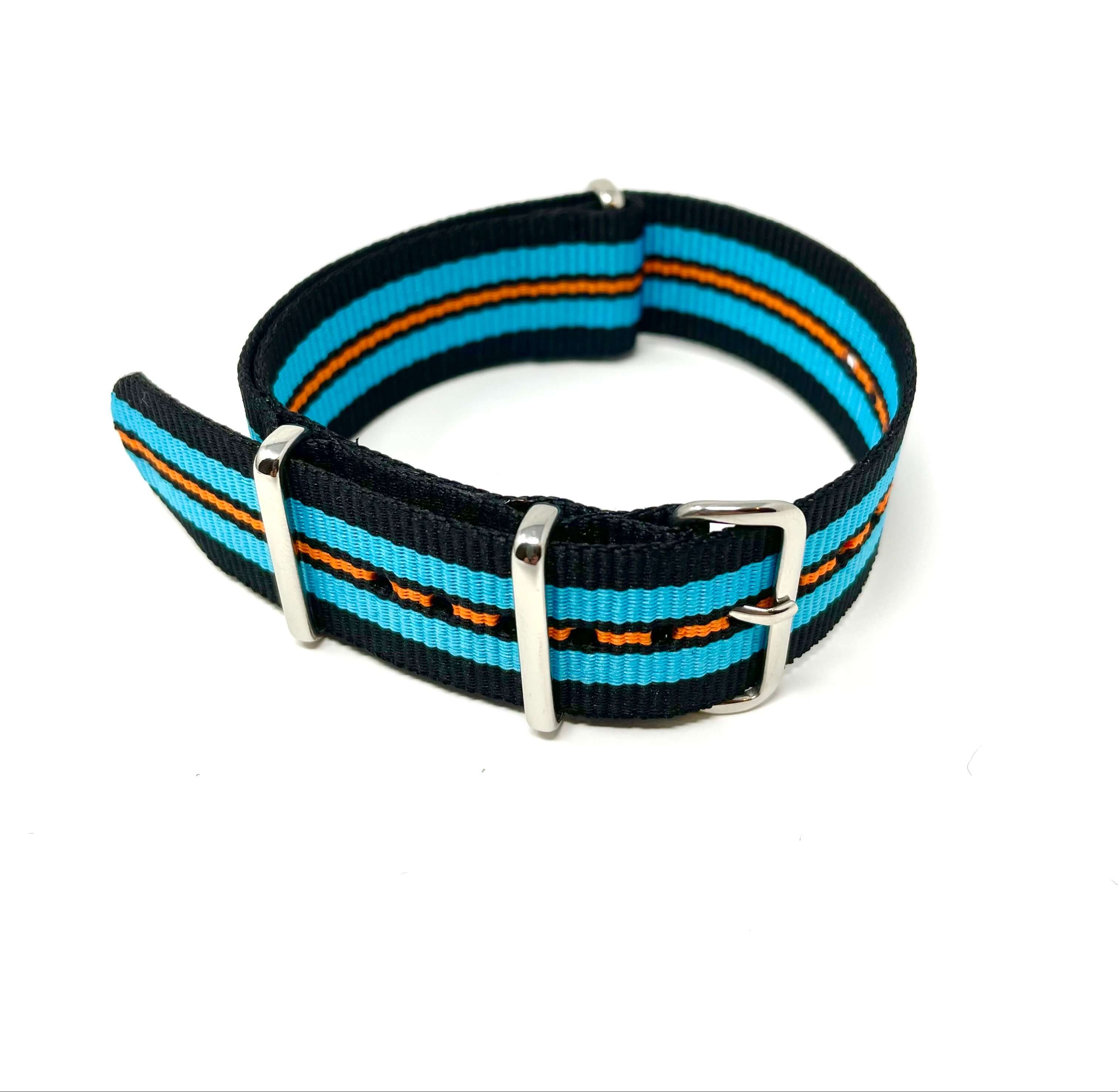 Comfortable Elastic Nylon Watch Strap 20mm/22mm Formula Driver Racing  Stripe