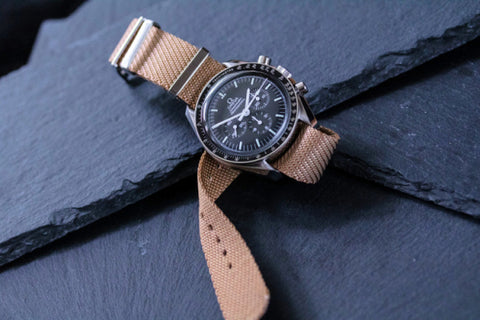 An image of a classic timepiece adorned with a durable NATO strap for watches, showcasing the evolution of this popular watch accessory.