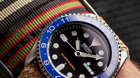 A selection of watches with NATO straps from different brands
