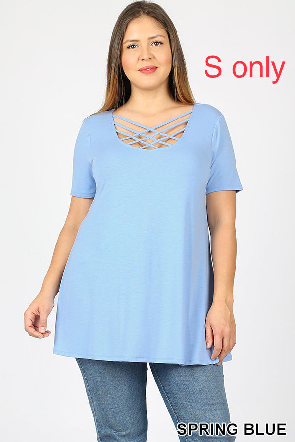 4687 1/4S Triple Lattice TOP in SPRING BLUE