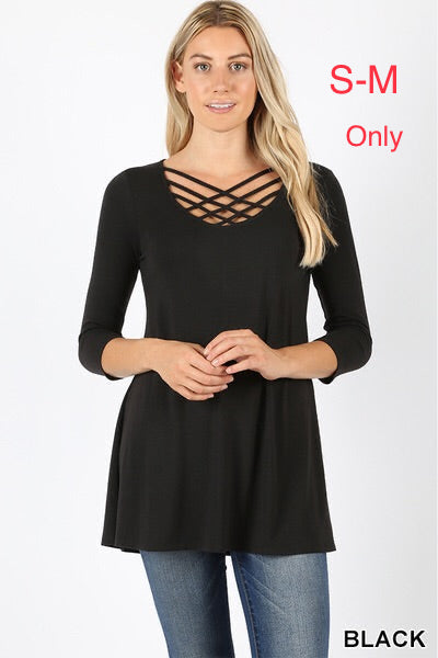554 3/4S Triple Lattice TOP in BLACK