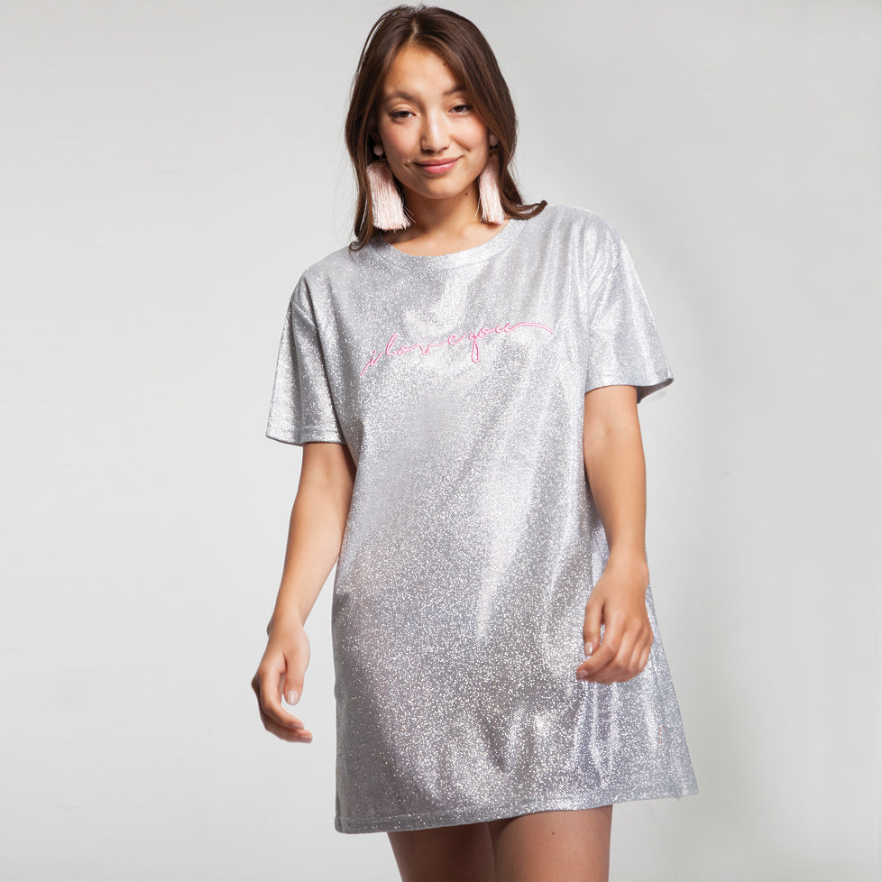 sparkly t shirt dress