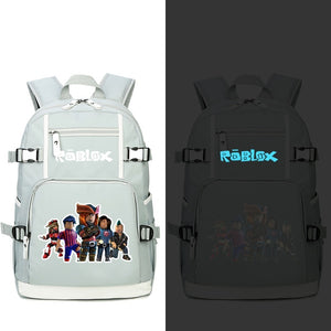 Roblox Theme Luminous Series Light Blue Backpack Daypack Schoolbag - vest back roblox