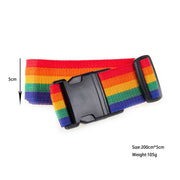 rainbow luggage strap