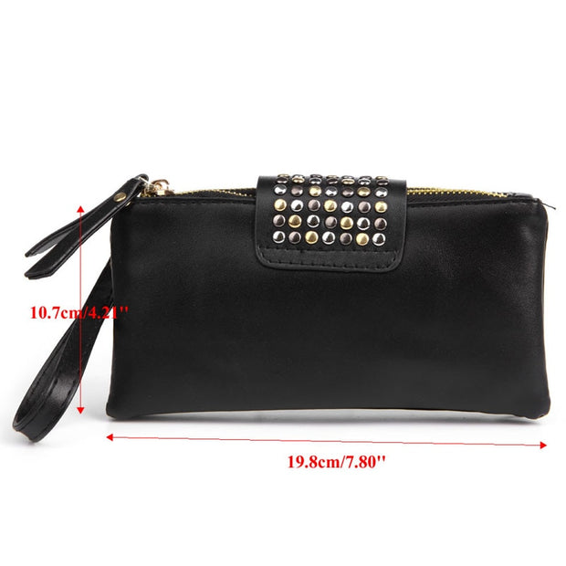 black rivet purse