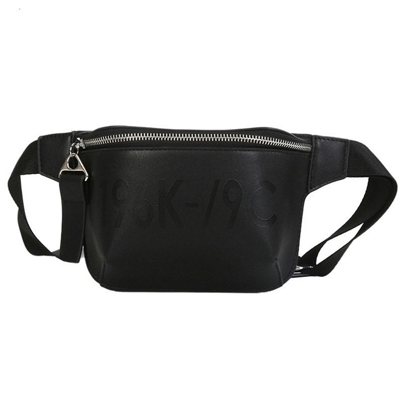 womens black leather fanny pack